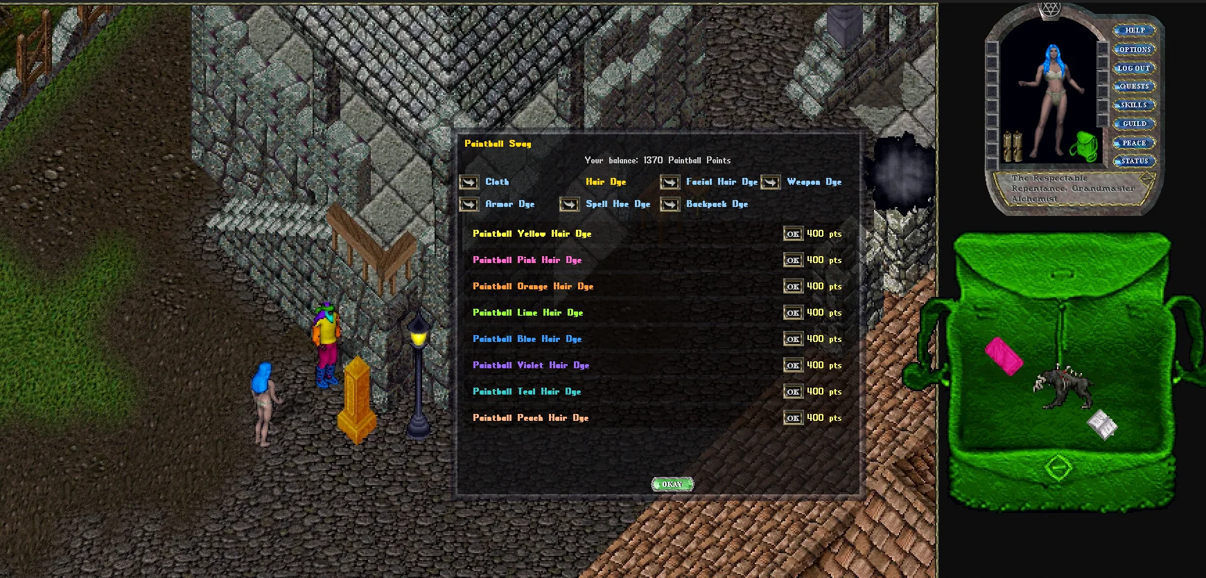 Paintball rewards vendor in Perilous Legends