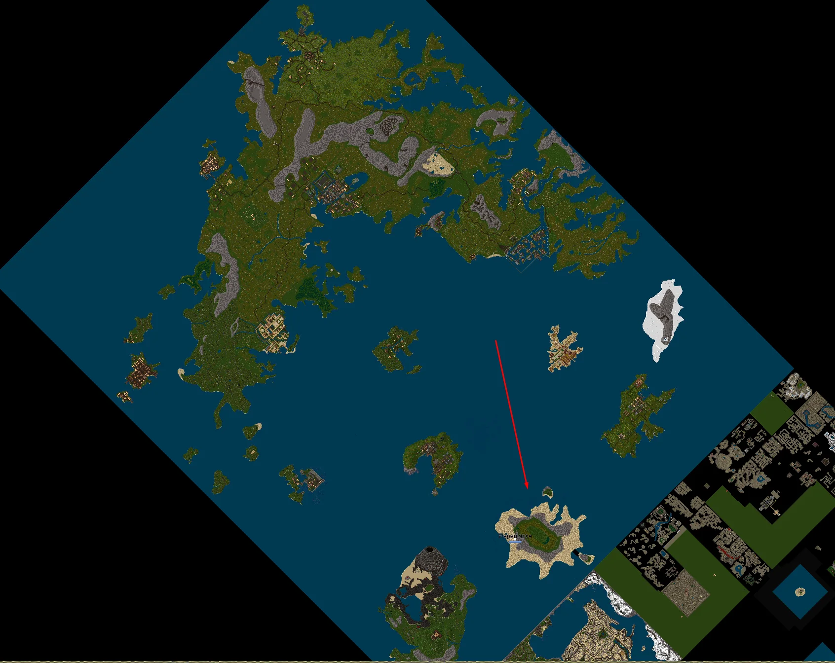 Perilous Legends island and coastline map work